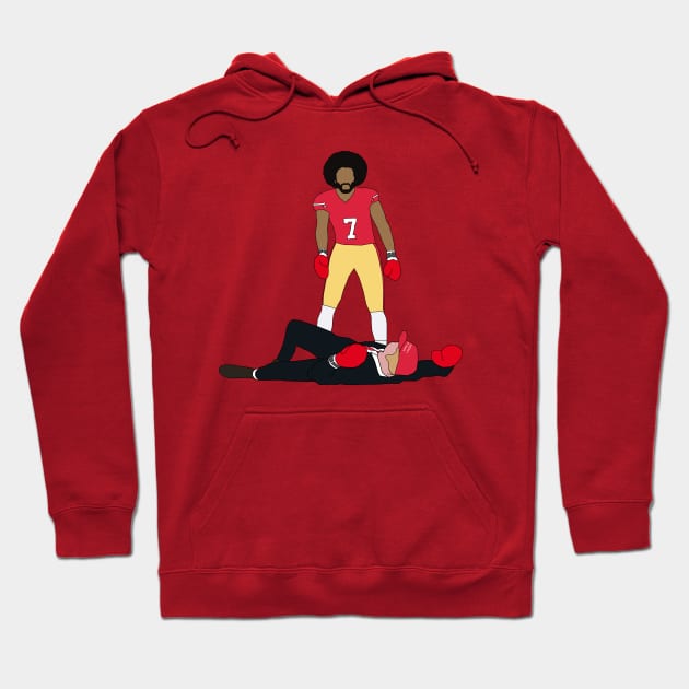 Colin Kaepernick Knocks Out Donald Trump Hoodie by rattraptees